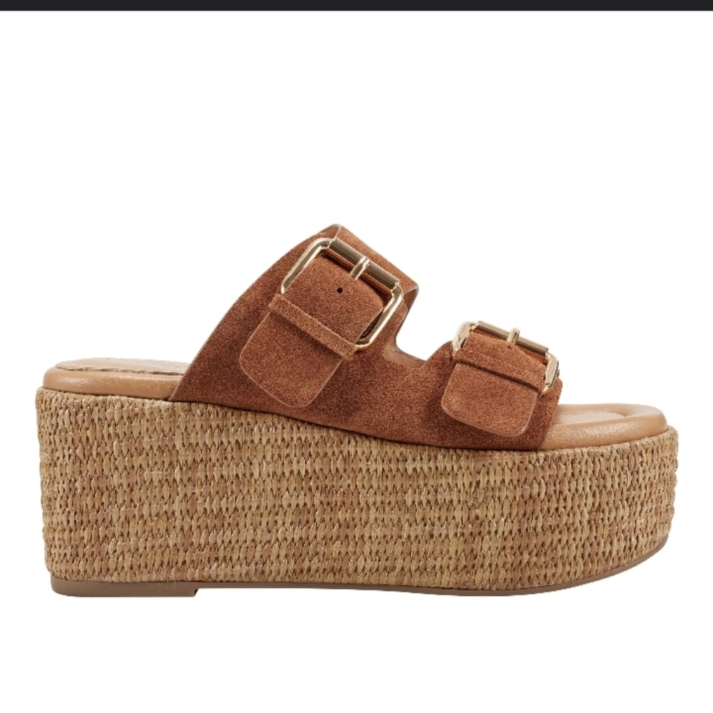Marc Fisher Palery Brown Suede Sandals